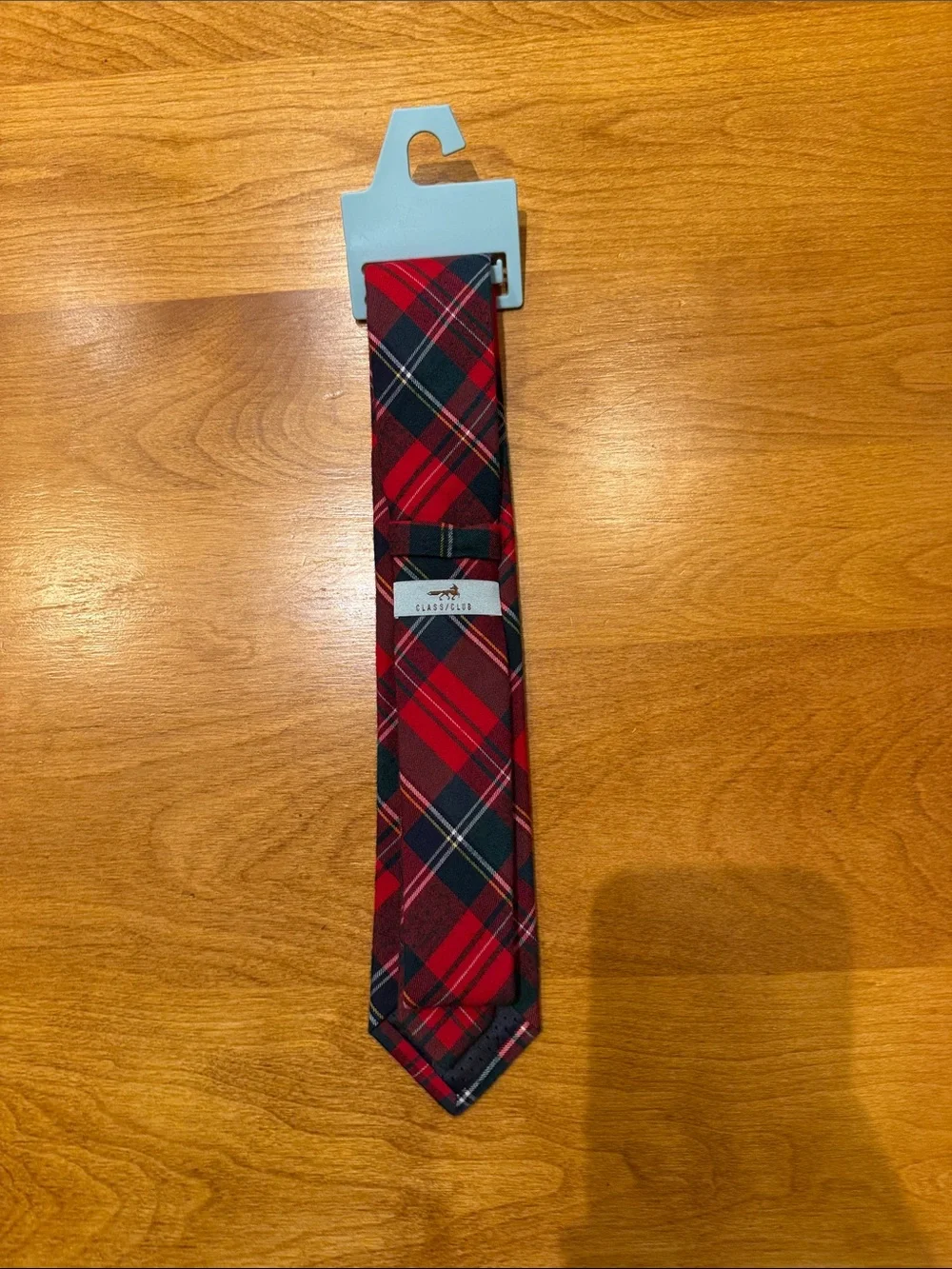 Class Club Red Green and Navy Plaid Tie